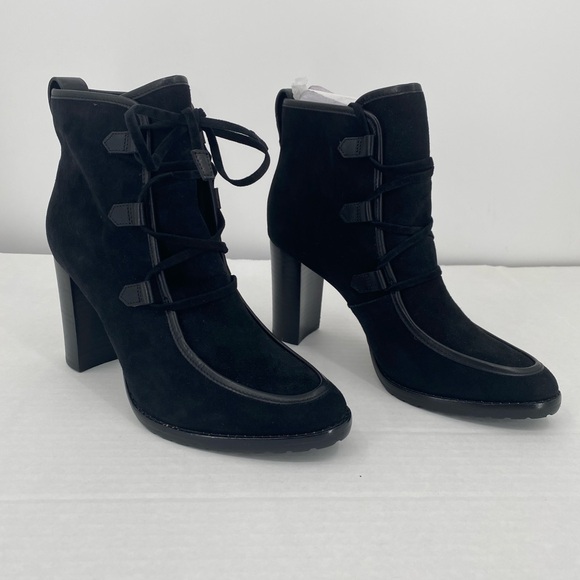 Lauren Ralph Lauren Womens Mabel Suede Lace-Up Booties Black Size 8.5‎ - Picture 6 of 14
